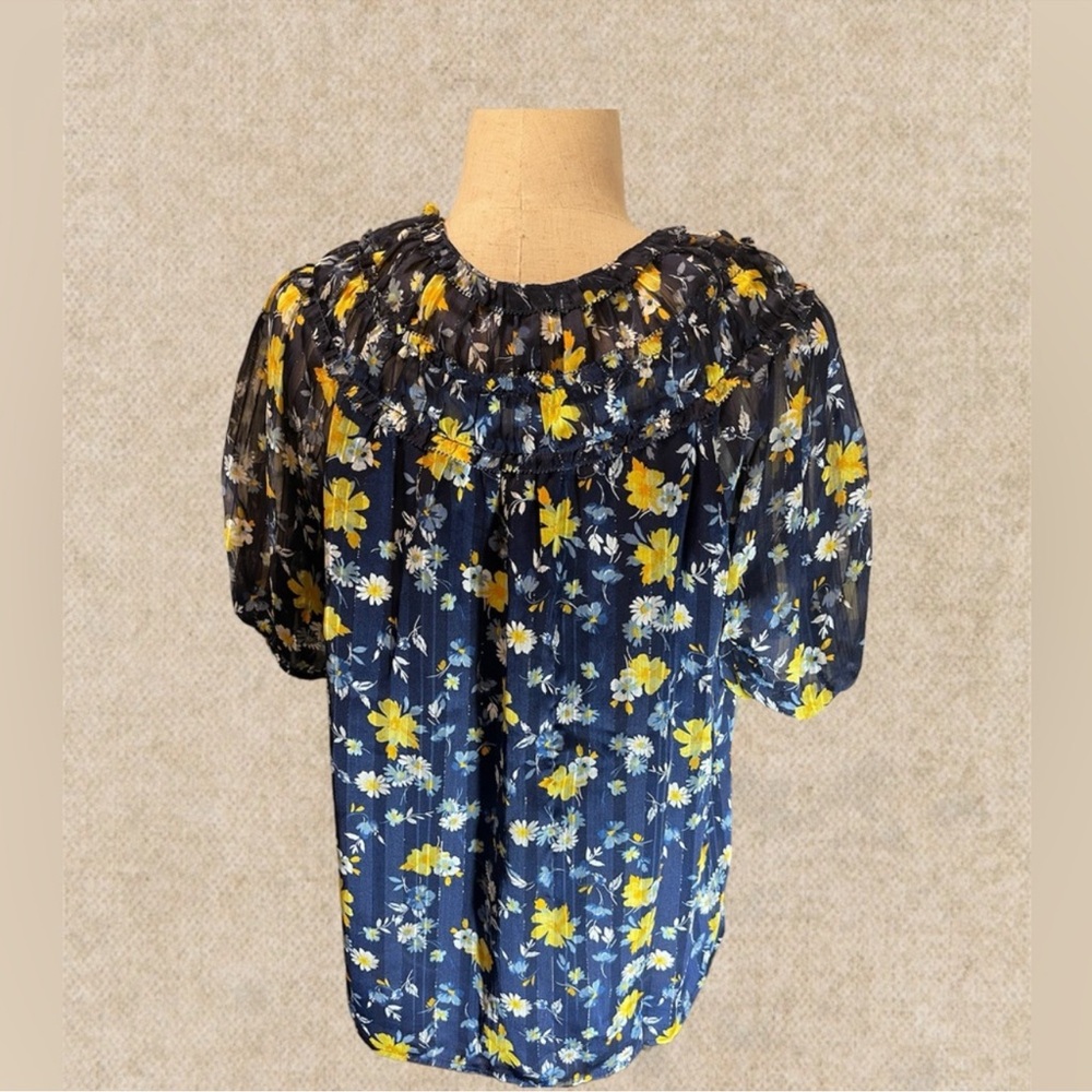 🎁Anthropologie Current Air Smocked Blouse - New🎁 - Picture 5 of 7